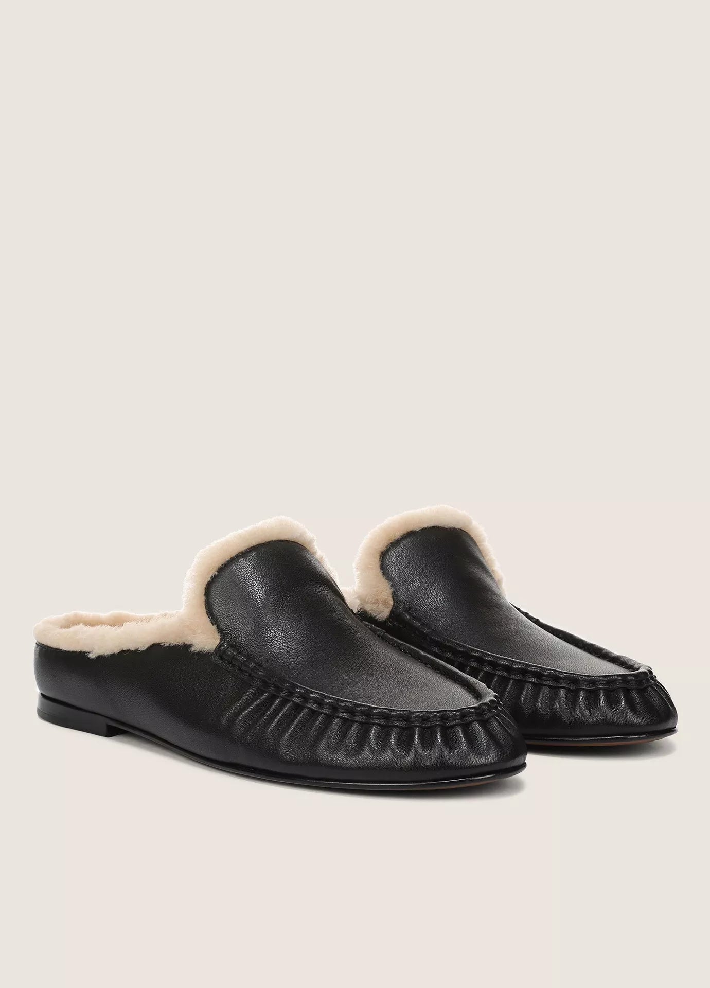 VIN Shearling Loafer Mule