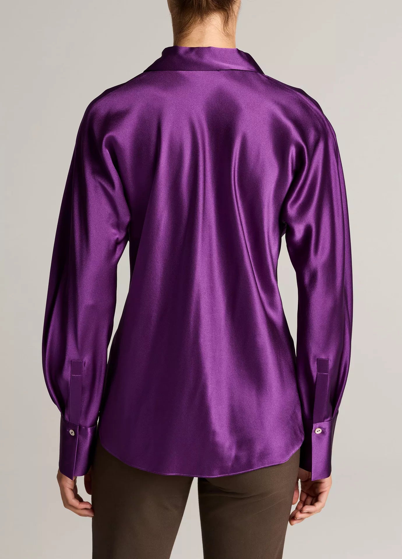 VIN Satin Long Sleeve Blouse