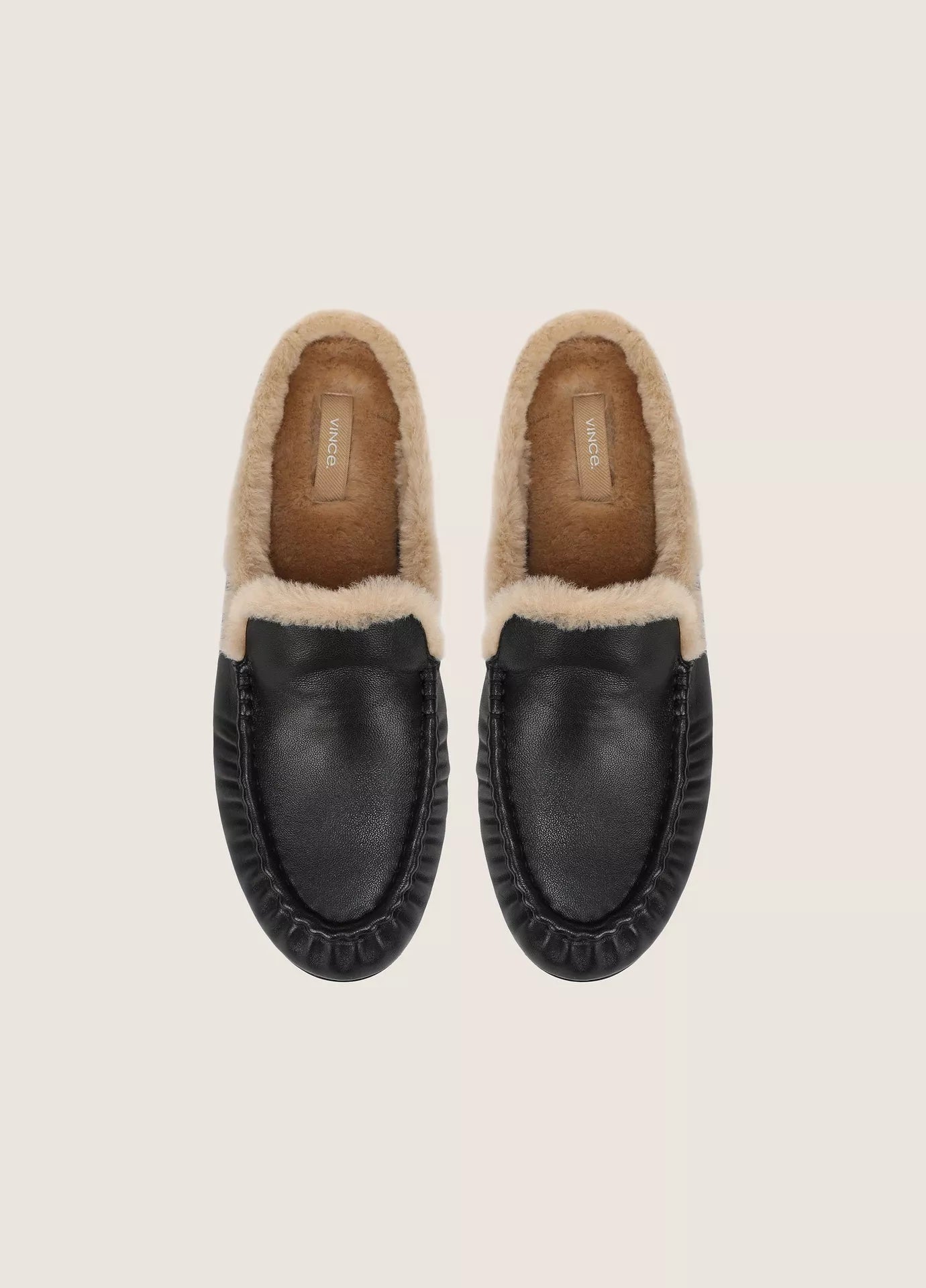 VIN Shearling Loafer Mule