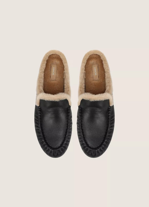 VIN Shearling Loafer Mule