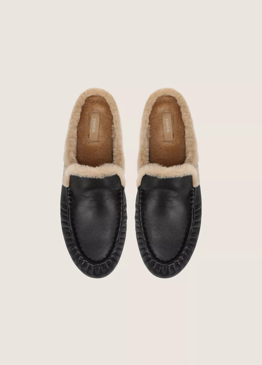 VIN Shearling Loafer Mule