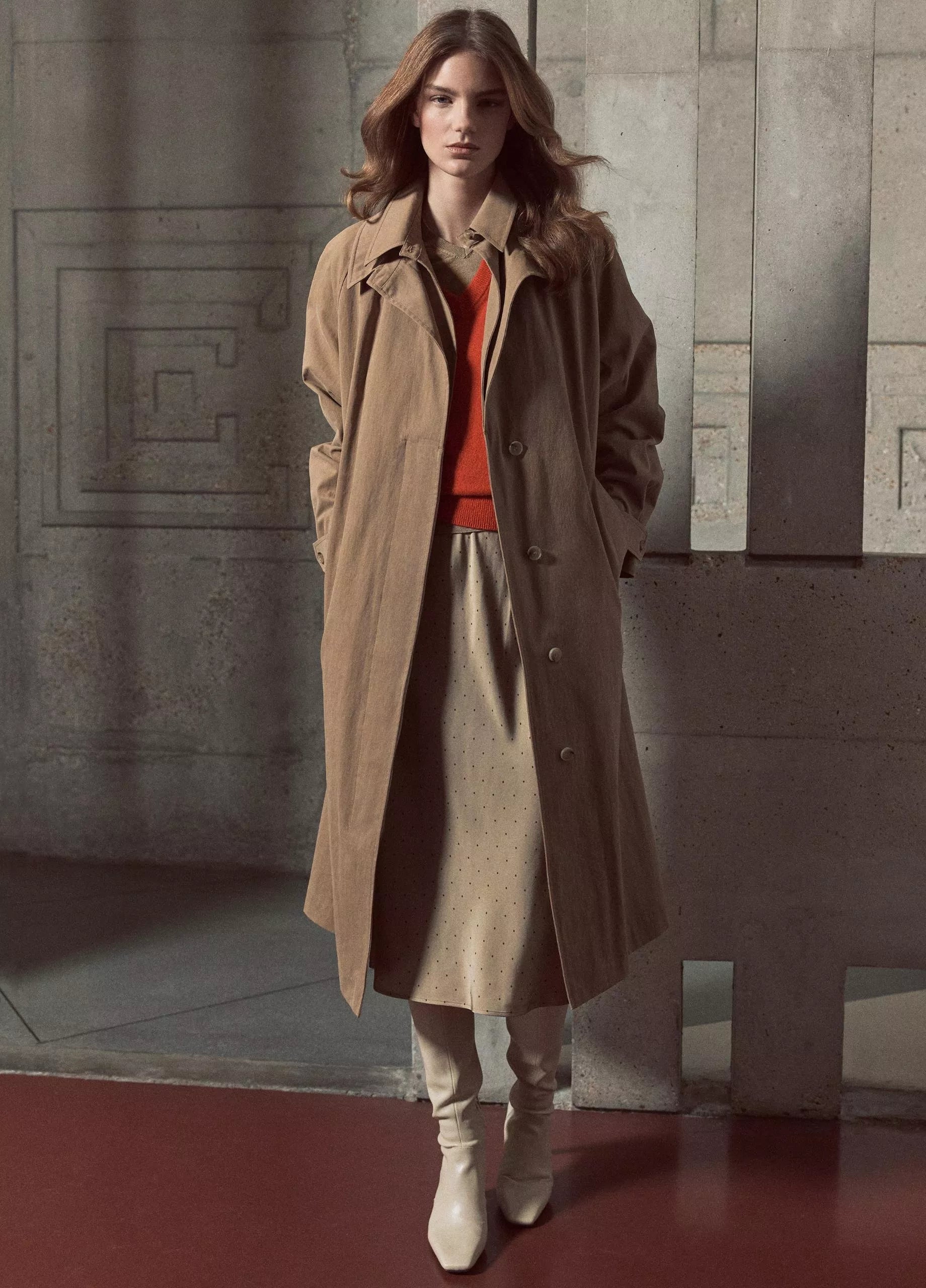 VIN Double Collar Trench Coat