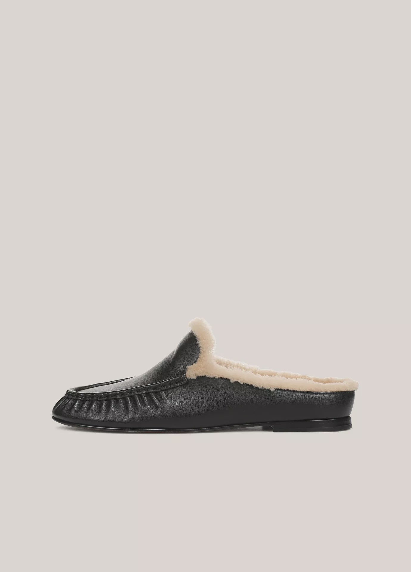 VIN Shearling Loafer Mule