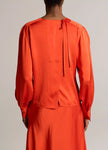 VIN Long Sleeve Satin Top