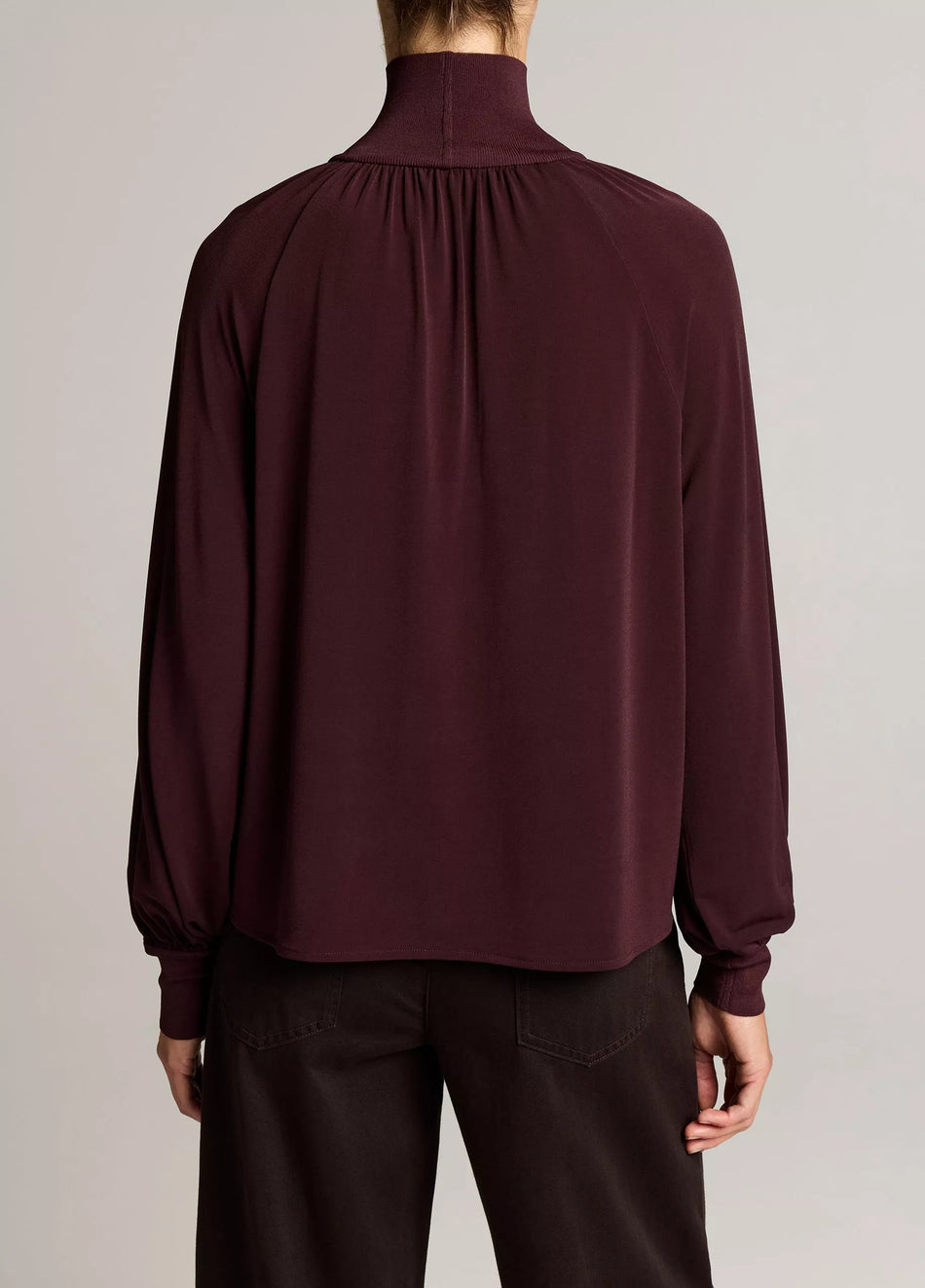 VIN Gathered Turtleneck Top