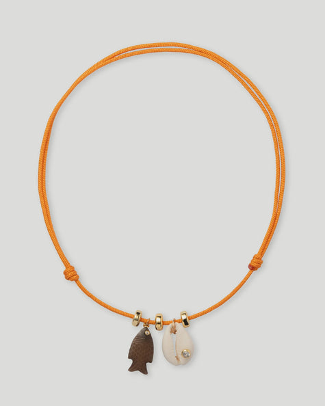ELI Orange Charm Necklace