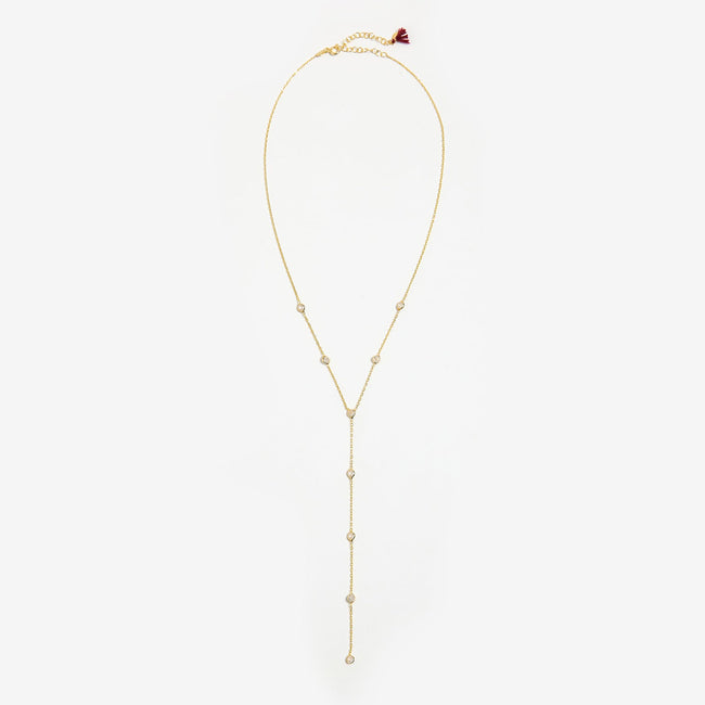 SHA Diamond Lariat Necklace