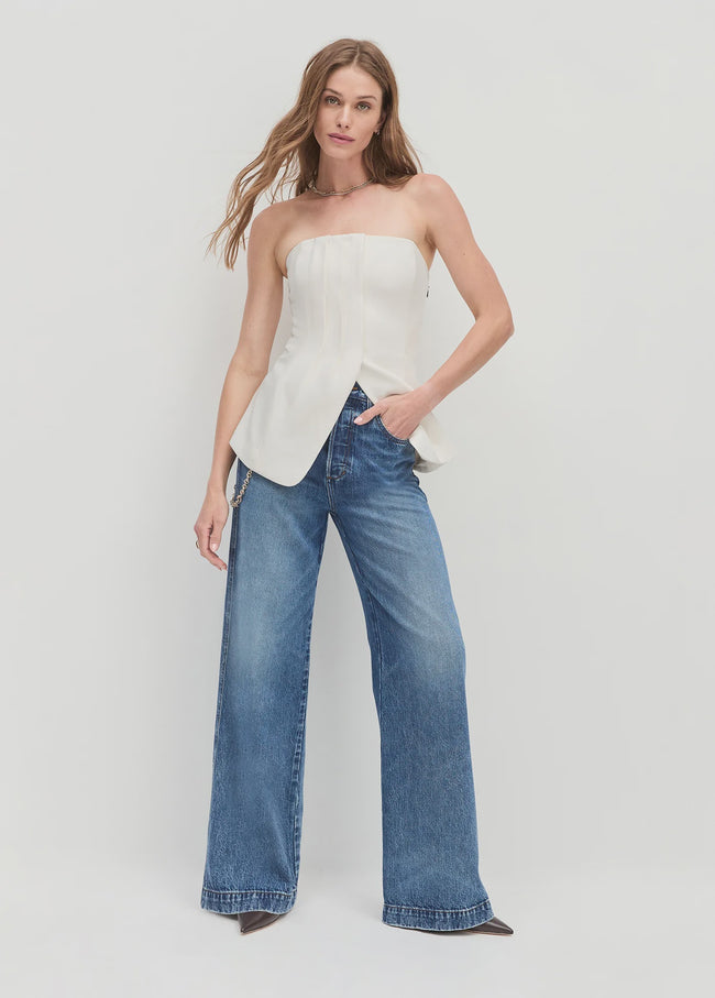 FAV Ivory Strapless Top
