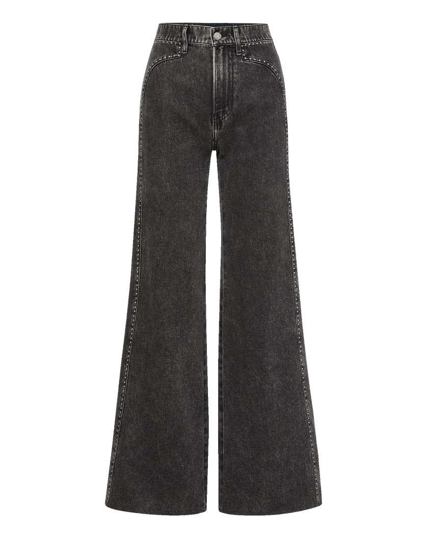 VER Studded Wide Leg Jeans