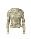 VER Sheer Checkered Top