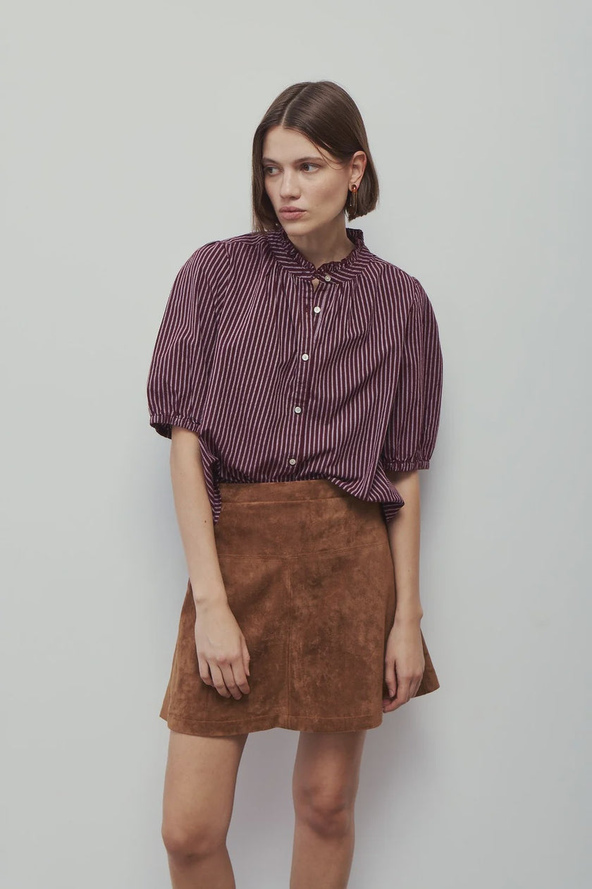 MN Faux Suede A Line Skirt