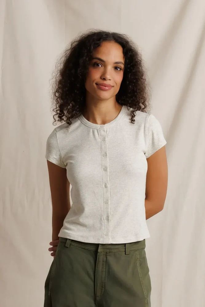 PWT Ribbed Button Up Tee