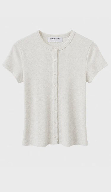 PWT Ribbed Button Up Tee