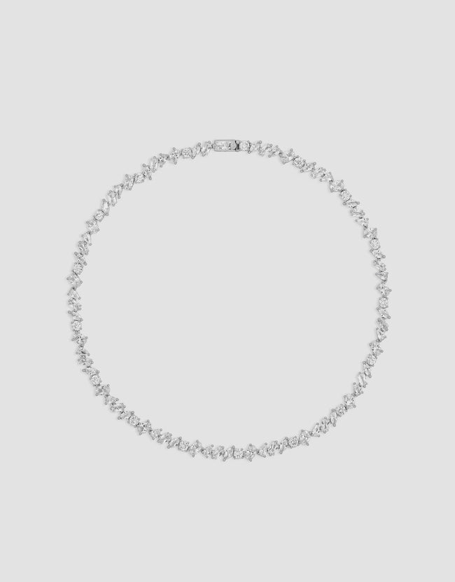 SHA Diamond Pear Tennis Necklace
