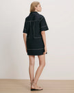VER Contrast Thread Shift Dress