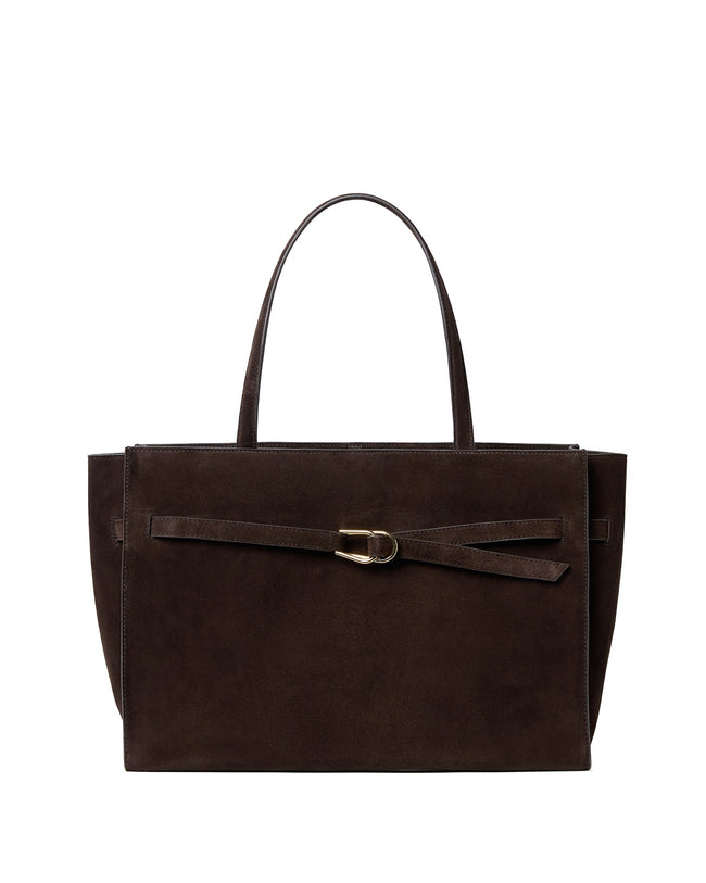 LOF Suede Structured Tote