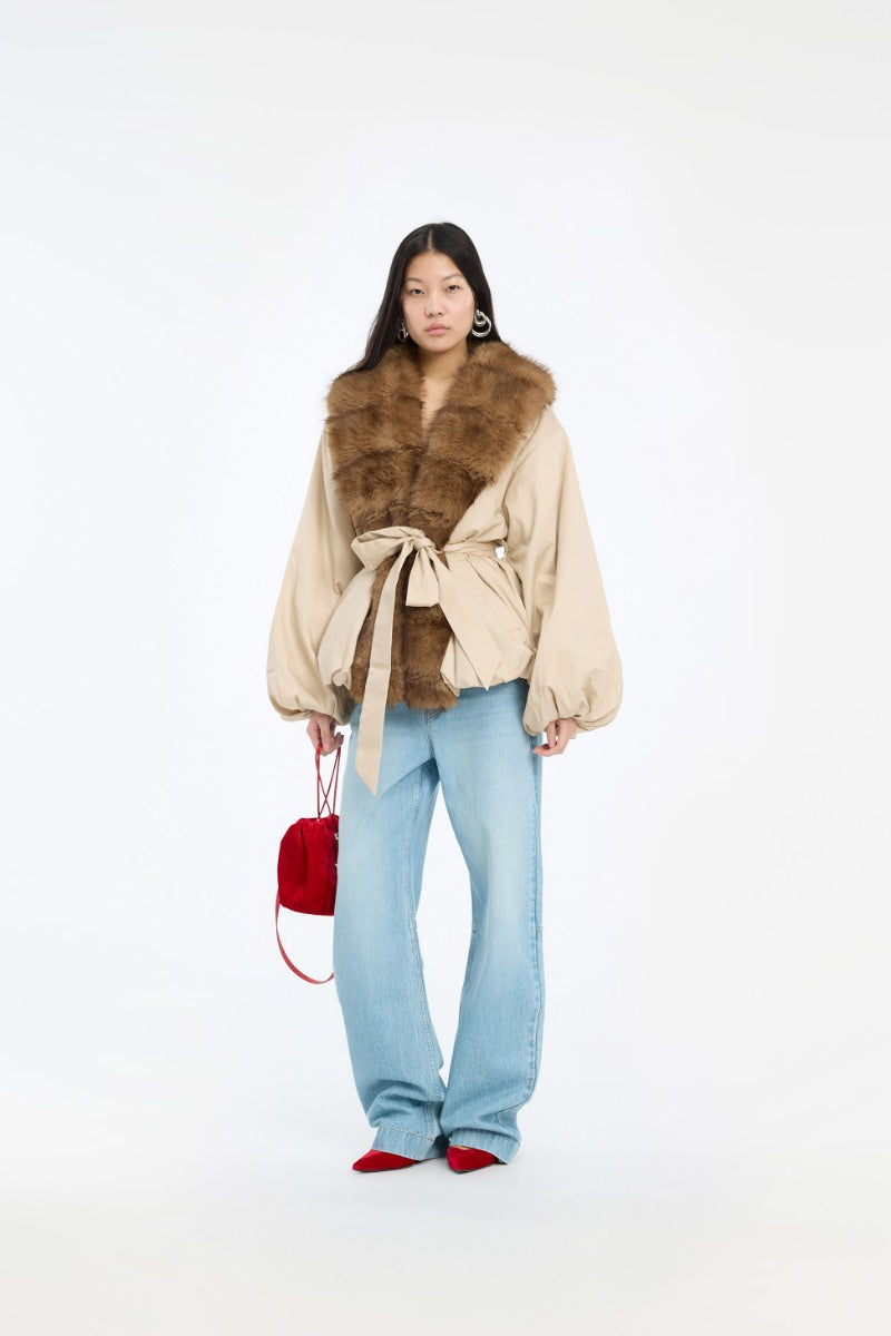 ROT Fur Collar Jacket