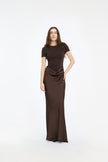 ROT Capsleeve Draped Maxi Dress