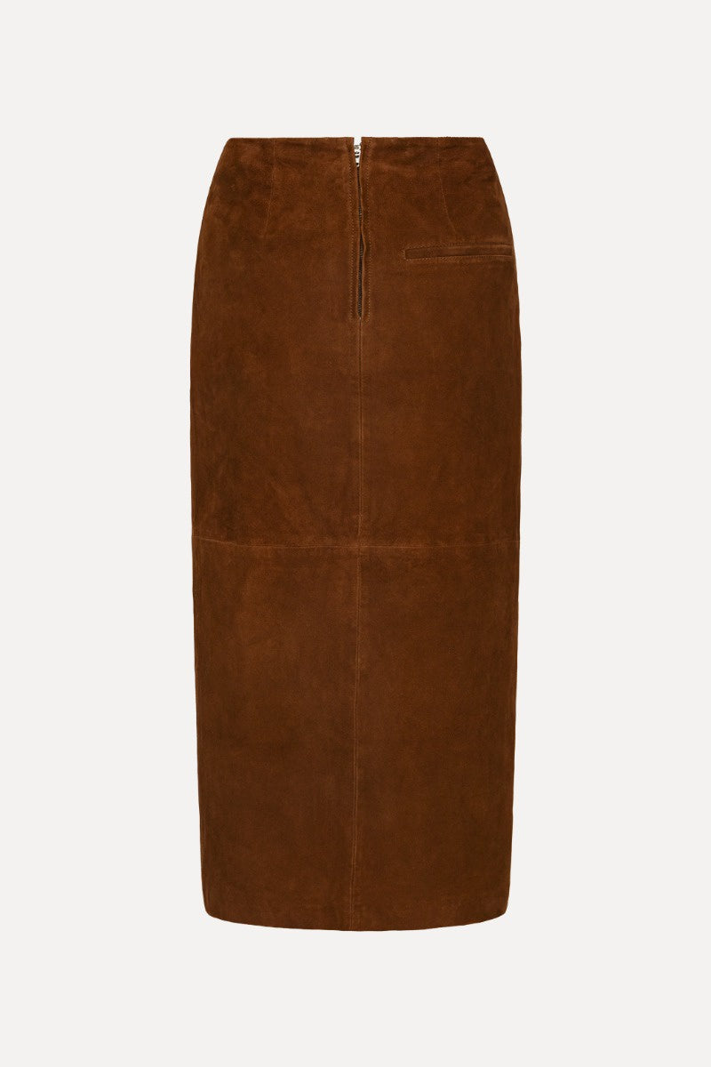 ROT Suede Pencil Skirt