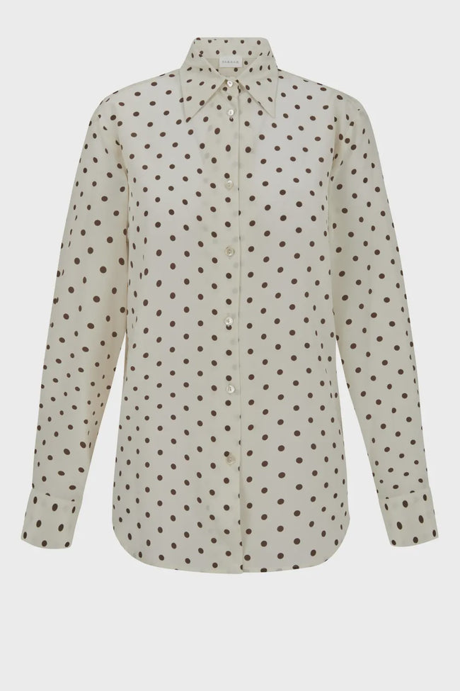 PAR Ivory Polka Dot Shirt