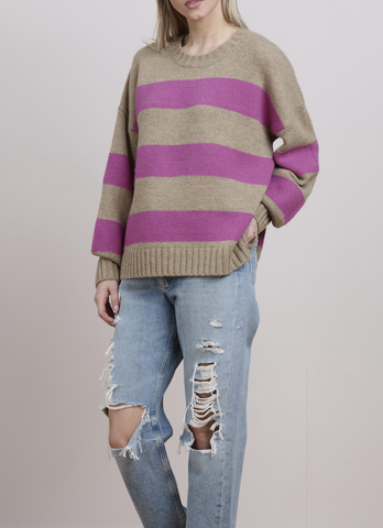 SPL Purple Stripe Sweater