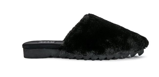 ROA Black Fur Mule