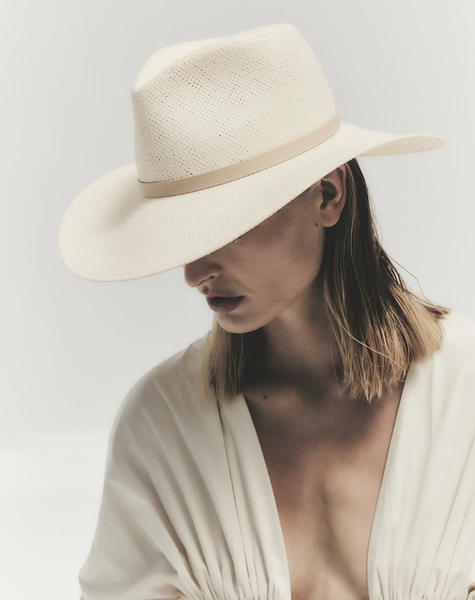 JL Natural Leather Band Hat