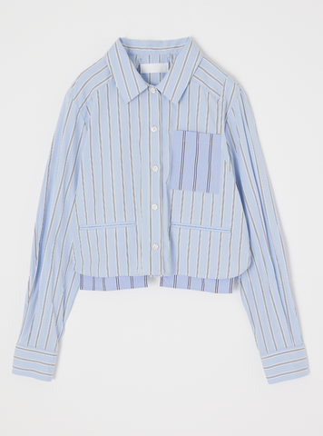 MOU Striped Pkt Front Button Up
